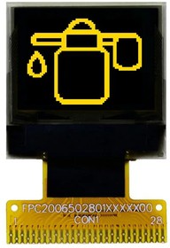 EA W064048-XALG, OLED Displays & Accessories .66 in Yellow OLED 64 x 48 dots