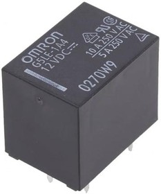 Фото 1/5 G5LE-1A4-DC12, Power Relay 12VDC 8DC/10AAC SPST-NO( (22.5mm 16.5mm 19mm)) THT