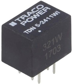 Фото 1/3 TDN 5-2411WI, Isolated DC/DC Converters - Through Hole 9-36Vin 5Vout 1000mA 5W Iso DIP