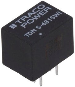 Фото 1/3 TDN 5-4815WI, Isolated DC/DC Converters - Through Hole 18-75Vin 24Vout 210mA 5W Iso DIP