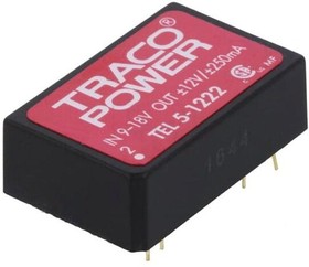 Фото 1/2 TEL 5-1222, Isolated DC/DC Converters - Through Hole Product Type: DC/DC; Package Style: DIP-24; Output Power (W): 5; Input Voltage: 9-18 VD