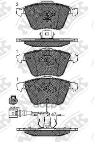 Фото 1/5 NiBK Колодки тормозные дисковые PN0399W