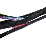WPET-SWG-010, 1m, Self-wrapping protective cable braid (self-closing) ...