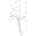 , X-Joy, смеситель для умывальника, черный, F85A02122