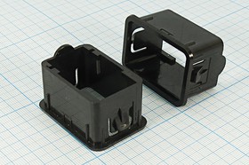 Фото 1/3 Рамка клавишного переключателя автомобильного, 25.5x39.5мм, черная; №416 рамка ПКл а/м\25,5x39,5\чер\
