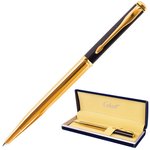 Ручка подарочная шариковая GALANT "ARROW GOLD", корпус черный/золотистый ...