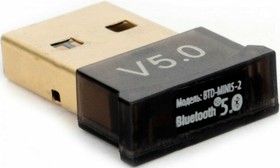 Фото 1/4 Адаптер Bluetooth Gembird, BTD-MINI5-2, ультратонкий корпус, v.5.0, 10 метров, USB