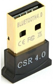 Фото 1/3 Адаптер Bluetooth Gembird, BTD-MINI5, ультратонкий корпус, v.4.0, 50 метров, до 24 Мбит/сек, USB