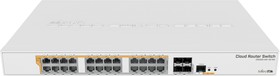 Фото 1/10 Коммутатор MIKROTIK CRS328-24P-4S+RM Cloud Router Switch with 800 MHz CPU, 512MB RAM, 24xGigabit LAN (all PoE-out), 4xSFP+ cages, RouterOS L
