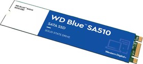 Фото 1/5 Накопитель WD SSD Blue SA510, 250GB, M.2(22x80mm), SATA3, R/W 550/525MB/s, IOPs 95 000/81 000, TBW 100, DWPD 0.2 (12 мес.)