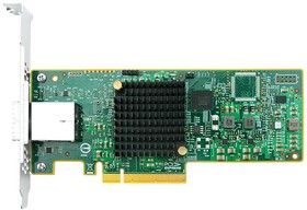 Фото 1/4 HBA-адаптер ACD ACD 3008-8E PCIe 3.0 x8 LP, SAS/SATA 12G HBA, 8port (2*ext SFF8644), 3008 IOC (аналог LSI 9300-8e) RTL (003112)
