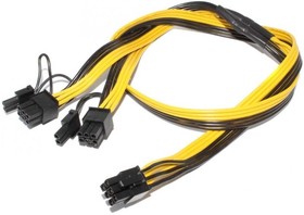 Фото 1/2 Кабель ITZR 6 pin to 2 x 6+2 pin GPU power adapter splitter cable