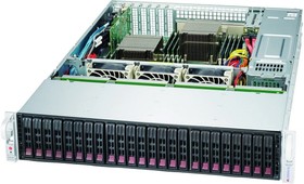 Корпус SuperMicro SuperMicro CSE-216BAC4-R1K23LPB 2U, LP, 20x 2.5-inch SAS3/SATA3 HDD/SSD and 4x NVMe/SAS3/SATA3 storage devices, w/o Expand