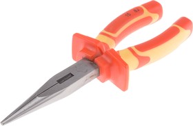 Фото 1/4 Long Nose Pliers, 200 mm Overall, Straight Tip, VDE/1000V
