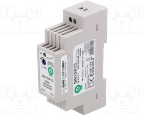 DIN15W15, Power supply: switched-mode; 15W; 15VDC; for DIN rail mounting