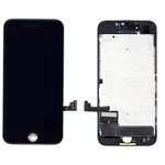 Дисплей (экран) в сборе с тачскрином для iPhone 7 черный с рамкой (Incell XM)