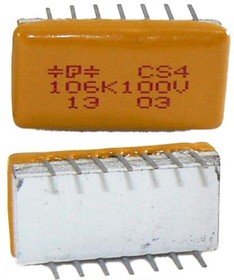 106K100CS4G, Aluminum Organic Polymer Capacitors 10uF 100V Capstick