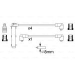 0986356802, Комплект проводов зажигания FORD SCORPIO I 85-94, SIERRA 87-93,