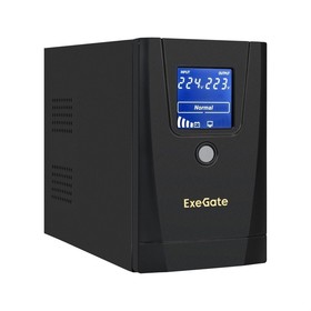 Фото 1/8 Exegate EX292769RUS ИБП ExeGate Power Smart ULB-650.LCD.AVR.1SH.2C13  650VA/360W, LCD, AVR,1*Schuko+2*C13, металлический корпус, Black