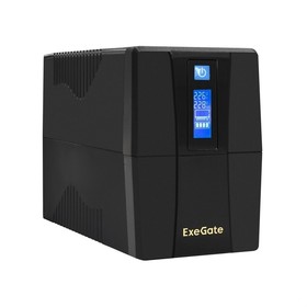 Фото 1/4 Exegate EX292765RUS ИБП ExeGate SpecialPro Smart LLB-600.LCD.AVR.2SH  600VA/360W, LCD, AVR, 2*Schuko, Black