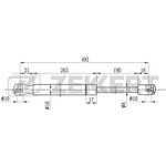 gf-1129, Пружина газовая багажника Peugeot 307 02- 307 SW 02-