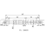 gf-1346, Пружина газовая багажника VW Polo III 95-