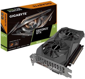 Видеокарта GIGABYTE NVIDIA GeForce GTX 1650 GV-N1656WF2OC-4GD 4ГБ GDDR6, OC, Ret | купить в розницу и оптом