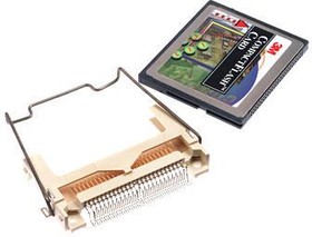 N7E50-A516PK-20, Conn Compact Flash Card HDR 50 POS 0.635mm Solder RA SMD 0.5A