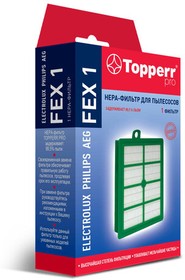 Фото 1/8 Сменный HEPA-фильтр TOPPERR FEX 1, для пылесосов ELECTROLUX, PHILIPS, AEG, 1104