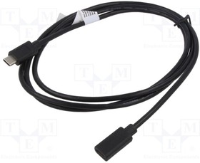 AK-300210-015-S, Cable; USB 2.0; USB C socket,USB C plug; nickel plated; 1.5m