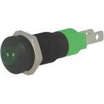 SMRD 08214, Индикат.лампа: LED, выпуклый, зеленый, 24-28ВDC, d8,2мм, IP40