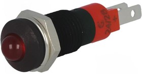 SMRD 08014, Индикат.лампа: LED, выпуклый, красный, 24-28ВDC, d8,2мм, IP40