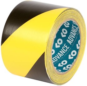 Фото 1/2 AT8 Black/Yellow PVC 33m Hazard Tape, 0.14mm Thickness