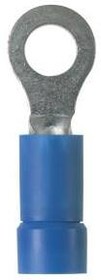 Фото 1/2 PMV2-3RB-C, Ring Terminal, vinyl barrel insulated, butted seam, funnel entry, 1.5 – 2.5mm² wire range, M3 stud size, bulk pac ...