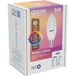 Gauss Лампа Smart Home С37 5W 470lm 2700-6500К Е14 RGBW+изм.цвет ...