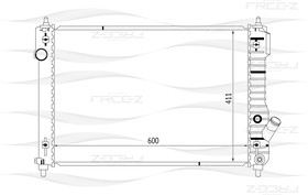 Фото 1/2 KK0141, Радиатор системы охлаждения CHEVROLET Aveo 08-