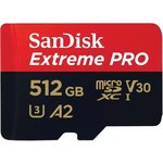 SDSQXCD-512G-GN6MA, Флеш карта microSD 512GB SanDisk microSDXC Class 10 UHS-I A2 ...