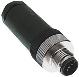 BS 8151-0/PG9/LABEL, Circular Connector, 5 Contacts, Cable Mount, M12 Connector, Socket, Male, IP67, BS Series