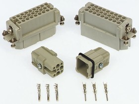 11.2600, Heavy Duty Power Connector Insert, 10A, Male, H-D Series, 25 Contacts