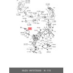 8973725330, патрубоксистемыохл ажденияISUZU4HK1x