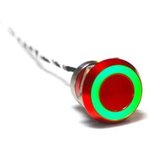 MC22MCRGR, Pushbutton Switches 22mm NormClsdAl Red Anodised Grn/Red LED