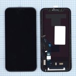 Дисплей (экран) в сборе с тачскрином для iPhone XR черный с рамкой (TFT)
