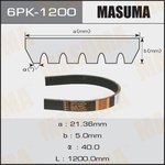 6PK-1200, Ремень поликлиновой 6PK1200 Masuma