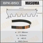 Ремень поликлиновый 6PK 850 MASUMA 6PK-850