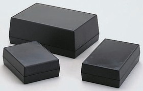 112BK, STD Series Black ABS Enclosure, IP40, Black Lid, 91.7 x 57.7 x 50.9mm