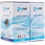 Кабель SkyNet CSP-UTP-2-CU UTP indoor кат.5e, однож, 305 м, box, серый