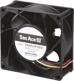 Фото 1/2 9HV0948P1G001, San Ace 9HV Series Axial Fan, 48 V dc, DC Operation, 306m³/h, 57.6W, 1.2A Max, 92 x 92 x 38mm