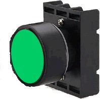 8LP2TQL103, Толкатель кнопки c фиксацией, пластиковый, зеленый