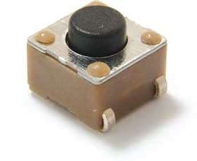 TL3301DF160QJ, Tactile Switch - SPST-NO - 50mA@12VDC - 13.0mm Actuator - 160gf - SMD J-Lead - Silver Plated Contacts - -40°C to ...