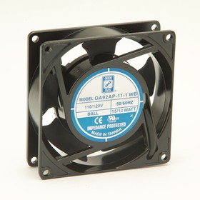 OA92AP-22-1TB, AC Fans Axial Fan, 92x92x25mm, 230VAC, 35CFM, 13W, 30dBA, 3000RPM, Ball, Lead Wires